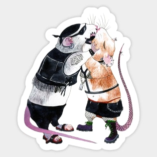 Kissing Rats Sticker